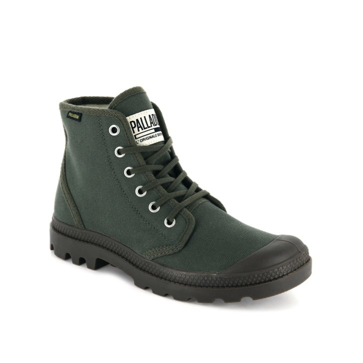 Palladium Pampa Hi Originale High Tops Sneakers Dames Olijfgroen | NL 72RZVEC